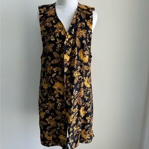 Vintage Floral Liz Claiborne Fall Vest Size 10